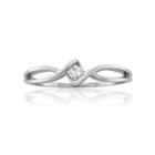 Womens 1/10 Ct. T.w. Princess White Diamond 10k Gold Promise Ring