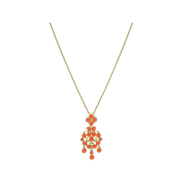 Kjl By Kenneth Jay Lane Simulated Coral Pendant Necklace