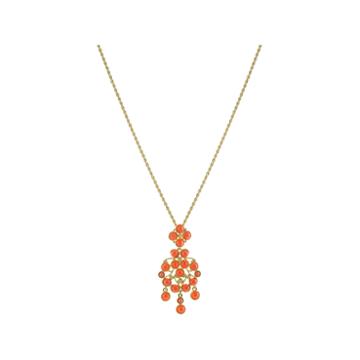 Kjl By Kenneth Jay Lane Simulated Coral Pendant Necklace