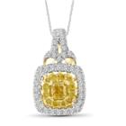 Womens 3/4 Ct. T.w. Yellow Diamond Pendant Necklace