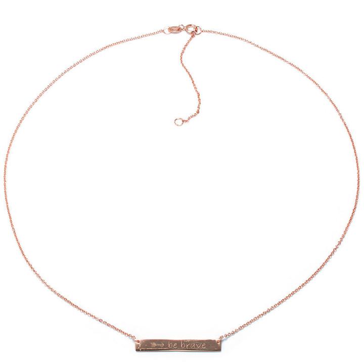 Silver Treasures Be Brave Womens Pendant Necklace