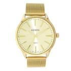 Mens Geneva Gold-tone Mesh Strap Watch 33575