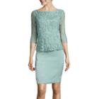 Simply Liliana 3/4-sleeve Lace Peplum Dress