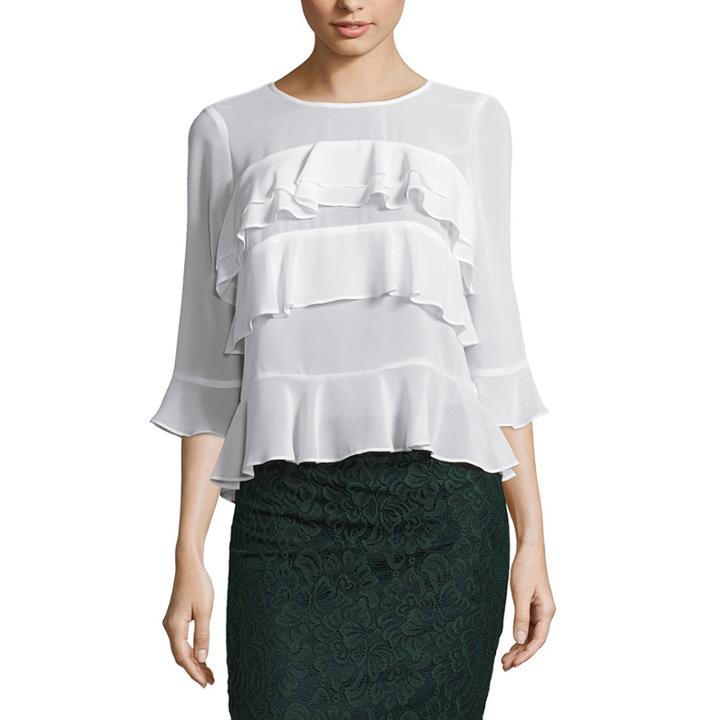 Belle + Sky Long Sleeve Tiered Top