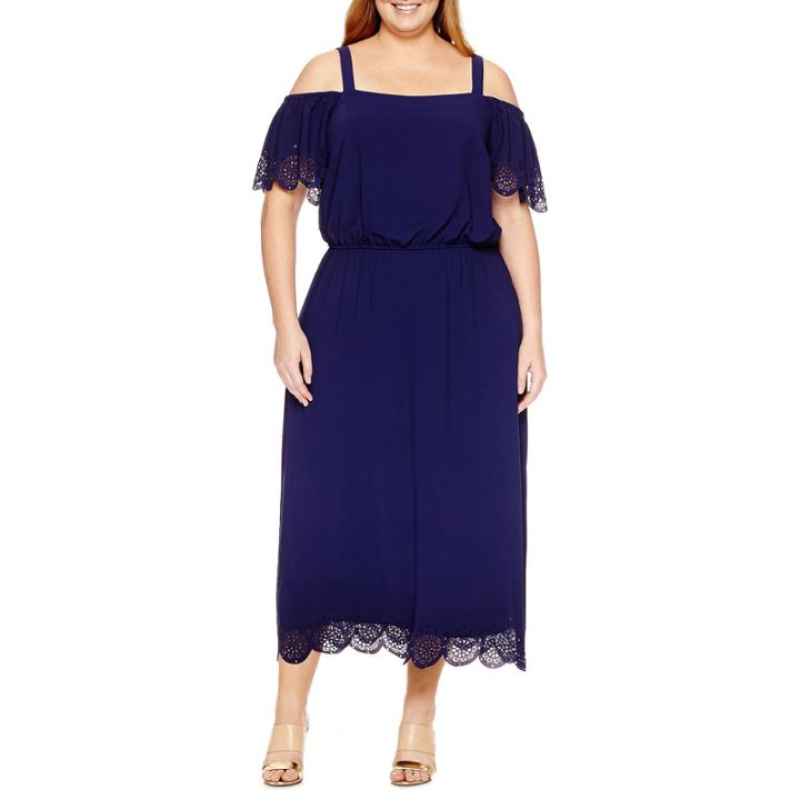 Robbie Bee Short Sleeve Maxi Dress-plus