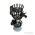 Mind Reader 3 Tier Revolving Footwear Rack, Black