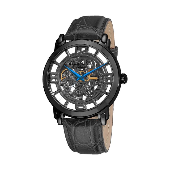 Stuhrling Mens Black Strap Watch-sp11337
