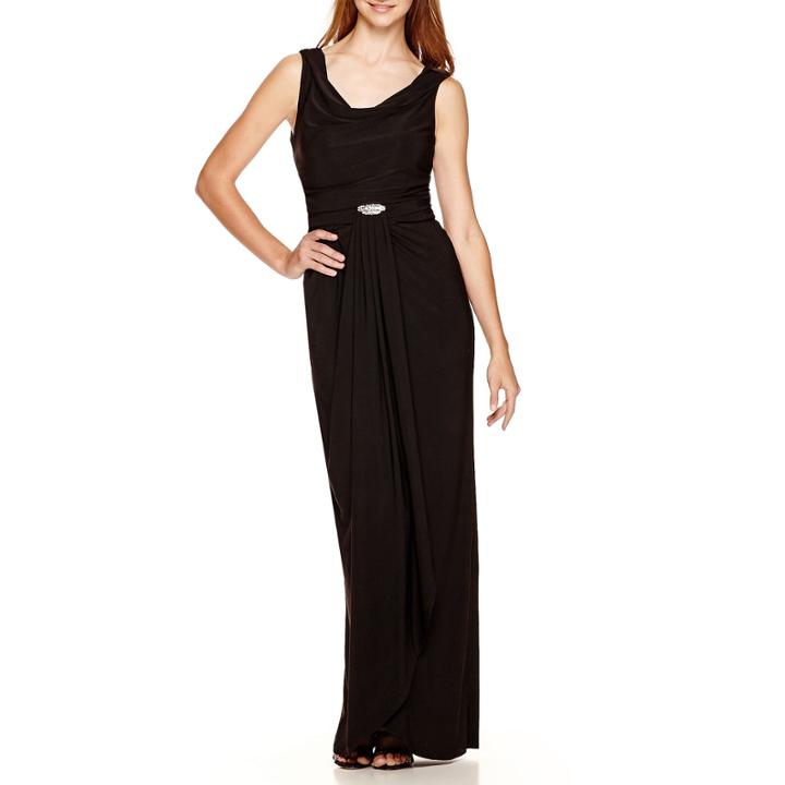 Tiana B. Sleeveless Cowlneck Maxi Dress - Tall