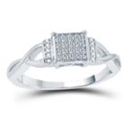 Womens 1/5 Ct. T.w. Genuine Diamond White Engagement Ring