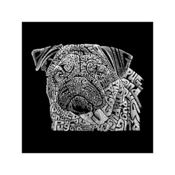 Los Angeles Word Pug Short Sleeve Graphic T-shirt