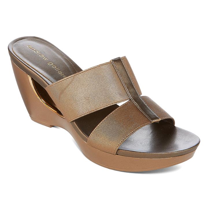Andrew Geller Abradie Womens Wedge Sandals