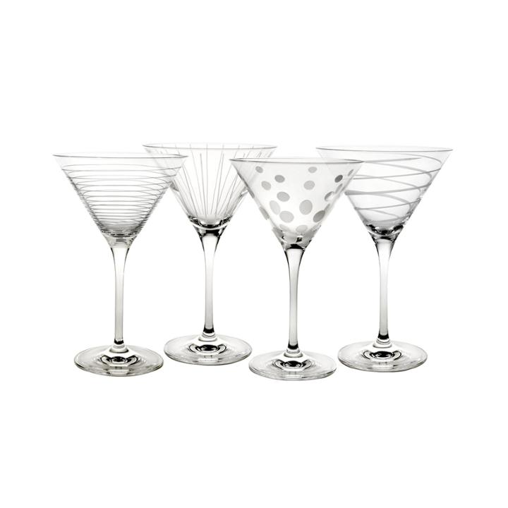 Mikasa Cheers Set Of 4 Martini Glasses