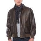 Vintage Leather Nappa Aviator Jacket With Zip Out Lining
