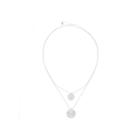 Liz Claiborne Crystal & Silver-tone Two-row Long Pendant Necklace
