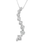 Womens 2 Ct. T.w. White Diamond 14k White Gold Pendant Necklace