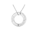 Personalized Sterling Silver 29mm You Are My Sunshine Round Pendant Necklace