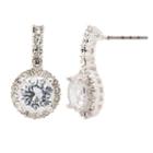 Sparkle Allure Sparkle Allure Greater Than 6 Ct. T.w. Clear Silver Over Brass Drop Earrings