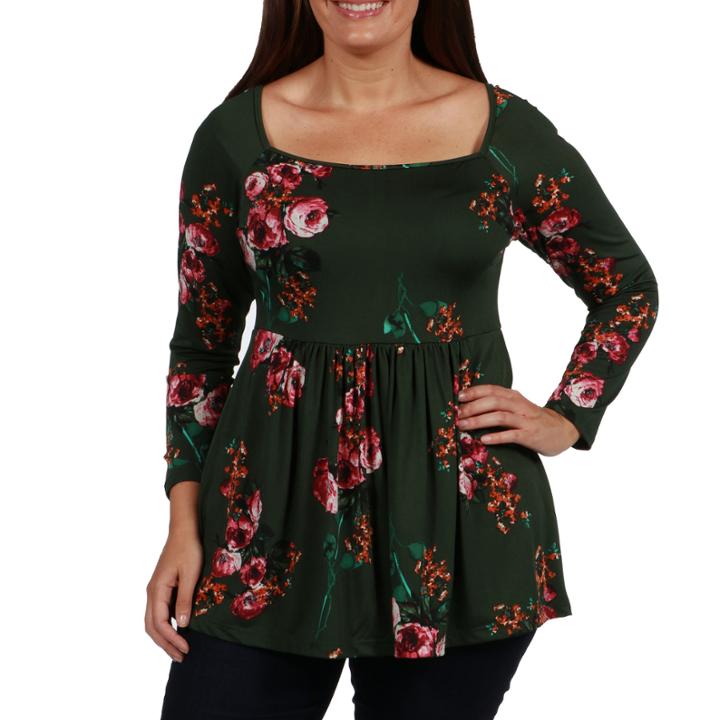 24/7 Comfort Apparel Caroline Tunic Top - Plus
