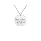 Personalized Birthstone Date Pendant Necklace