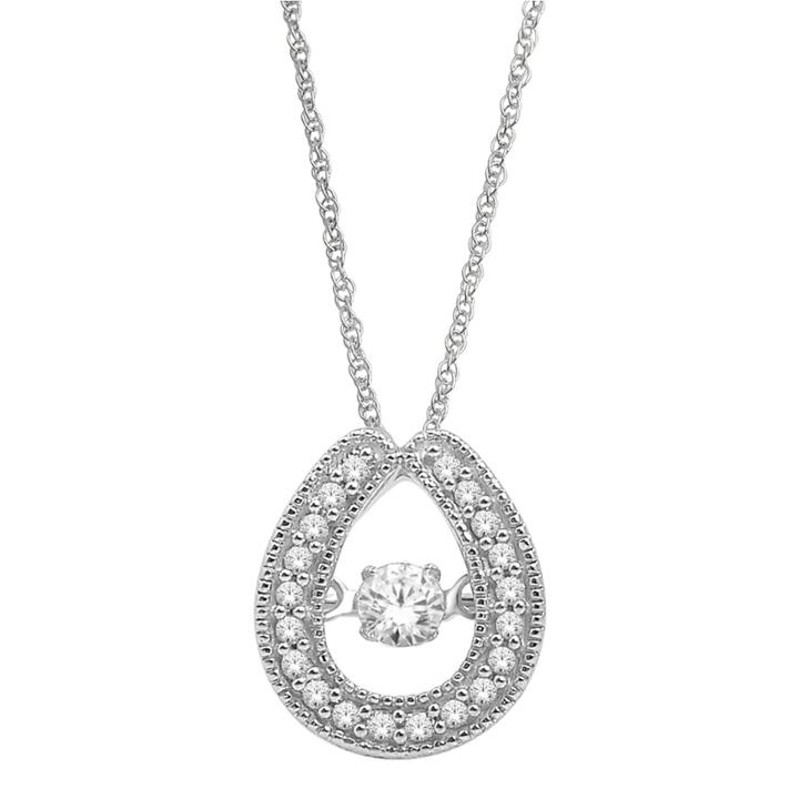 Love In Motion&trade; 1/5 Ct. T.w. Diamond Teardrop Pendant Necklace