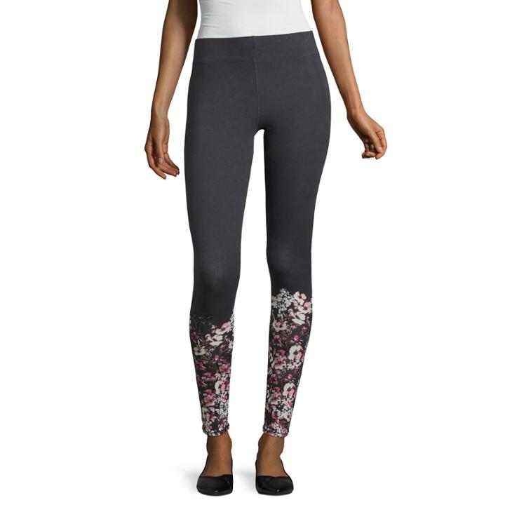 Mixit Knit Floral Foliage Leggings