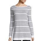 Liz Claiborne Long-sleeve Striped Sweater Tunic