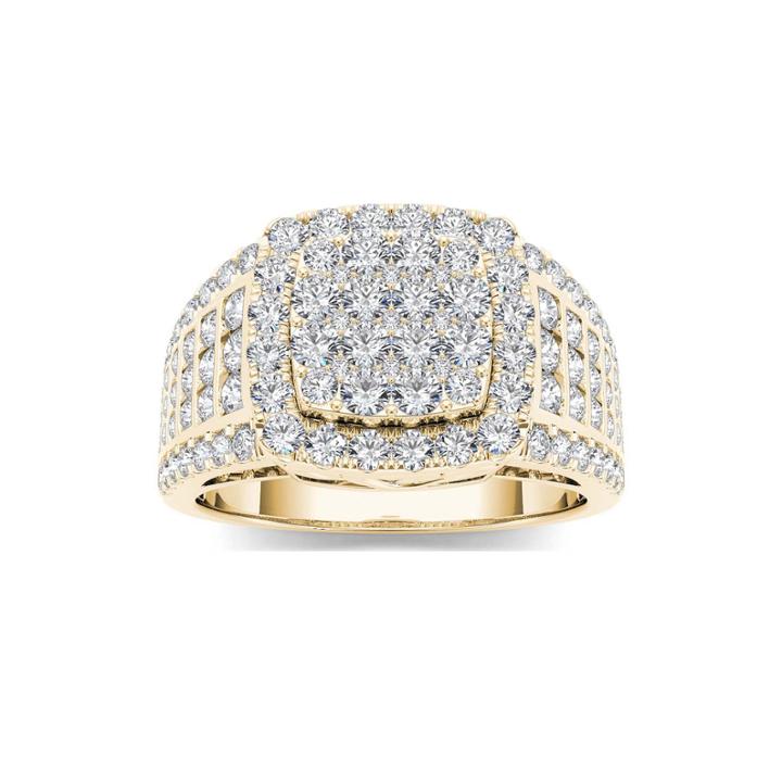 1 1/2 Ct. T.w. Diamond 10k Yellow Gold Engagement Ring