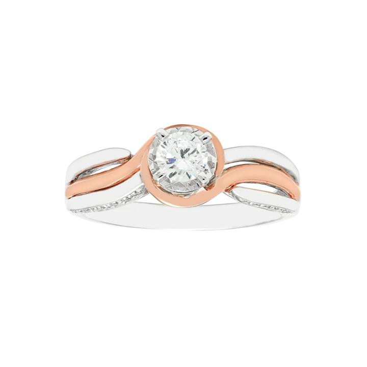 1/2 Ct. T.w. Diamond 14k Two-tone Engagement Ring