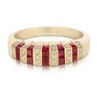 Levian Corp Le Vian Womens 1/6 Ct. T.w. Red Ruby 14k Gold Cocktail Ring