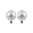 Diamond Accent Pearl 14k Gold Stud Earrings