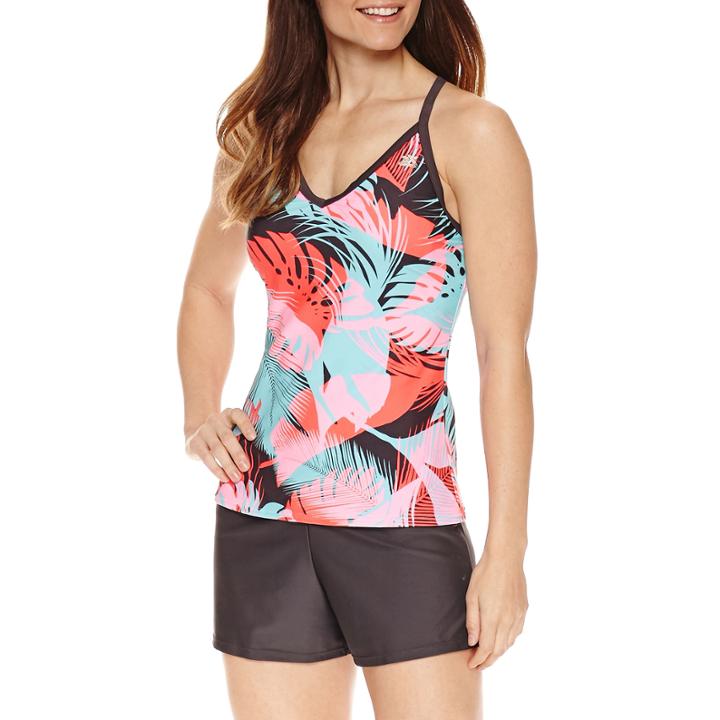 Zeroxposur Leaf Tankini Swimsuit Top