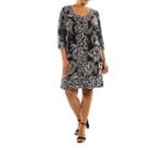 24/7 Comfort Apparel Polka Dot Shift Dress-plus