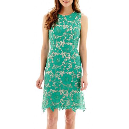 Trulli Sleeveless Lace Sheath Dress