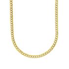 14k Two Tone 3.15mm Diamond Cut Curb Necklace 24