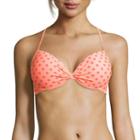 Arizona Dot-print Pushup Halter Swim Top - Juniors