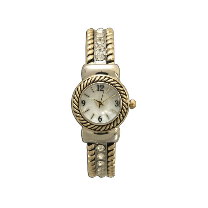 Olivia Pratt Womens Two Tone Bangle Watch-10034