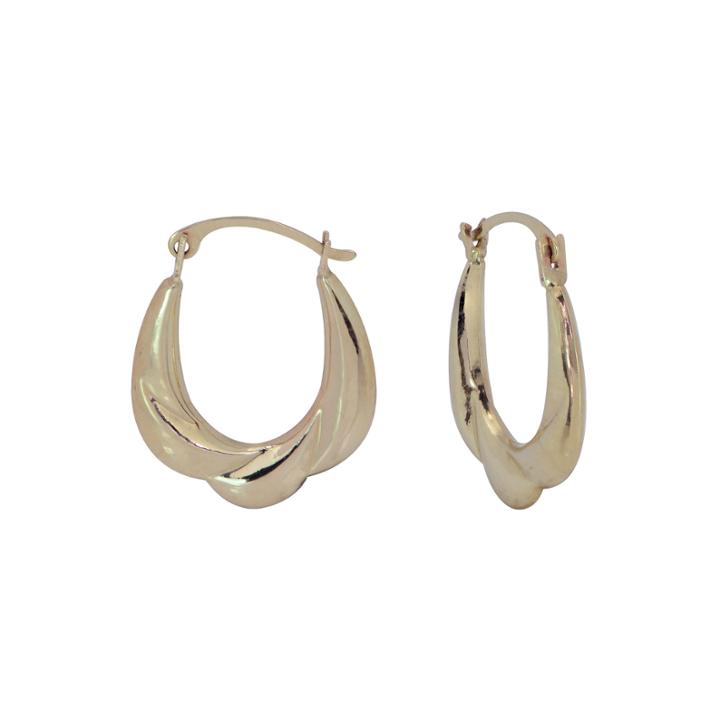10k Gold 15mm Hoop Earrings