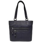 East 5th Leather Front Zip Pocket Tote Bag
