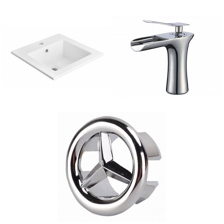 21-in. W 1 Hole Ceramic Top Set In White Color - Cupc Faucet Incl.