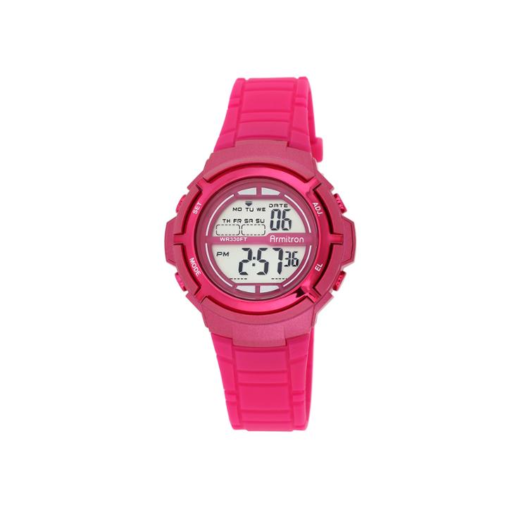 Armitron Pro-sport Womens Pink Digital Sport Watch 45/7045magj