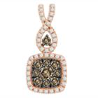 Womens 1/3 Ct. T.w. Genuine Champagne Diamond 14k Gold Pendant Necklace