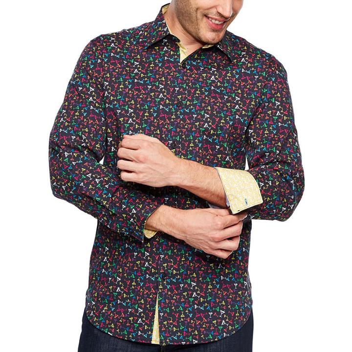 Society Of Threads Society Of Threads Long Sleeve Sport Shirts Long Sleeve Button-front Shirt