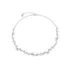 Monet Jewelry Womens Clear Cubic Zirconia Collar Necklace