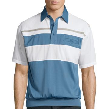 Palmland Multi-stripe Banded-hem Polo