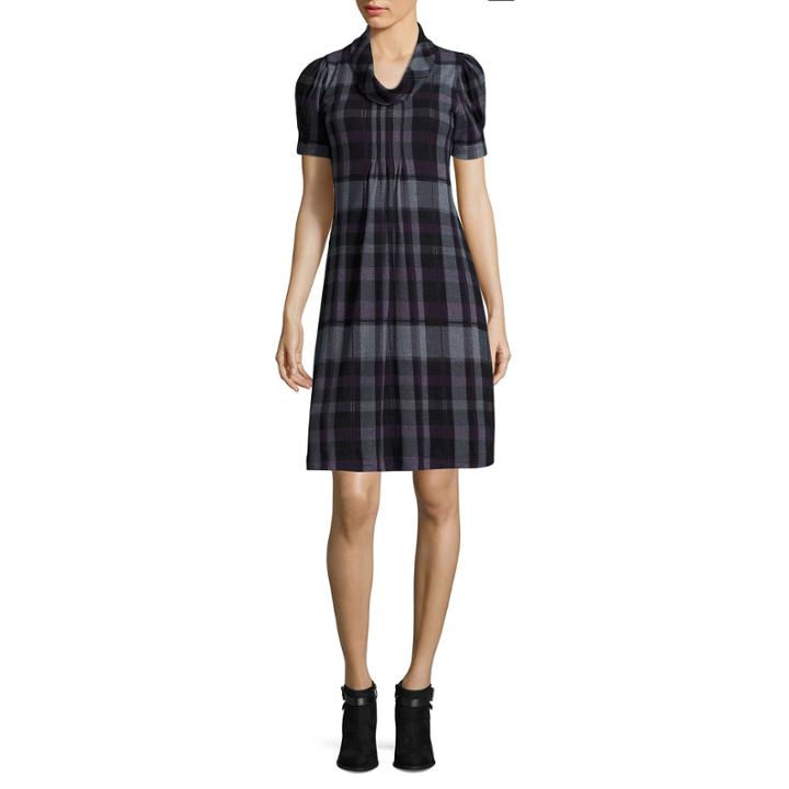 Jessica Howard Short-sleeve Fit-and-flare Sweater Dress - Petite