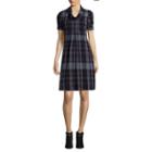 Jessica Howard Short-sleeve Fit-and-flare Sweater Dress - Petite