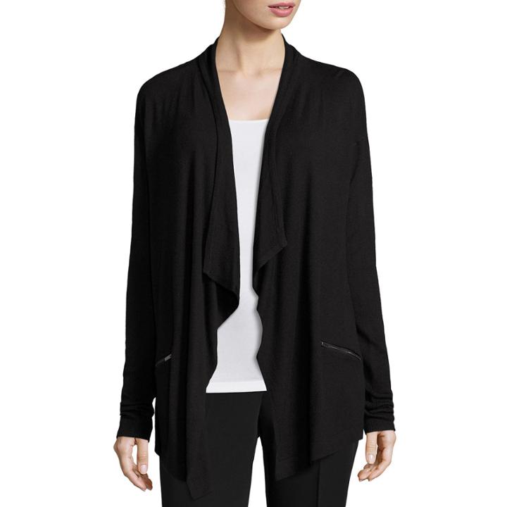 Worthington Long-sleeve Zip-pocket Cardigan - Tall