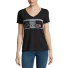 Short Sleeve V Neck Graphic T-shirt