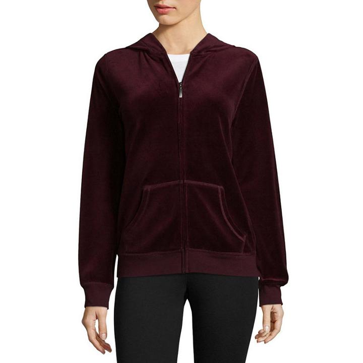 St. John's Bay Active Velour Jacket - Tall