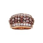 Limited Quantities Genuine Red Zircon And Lab-created White Sapphire 18k Rose Gold Over Silver Ring